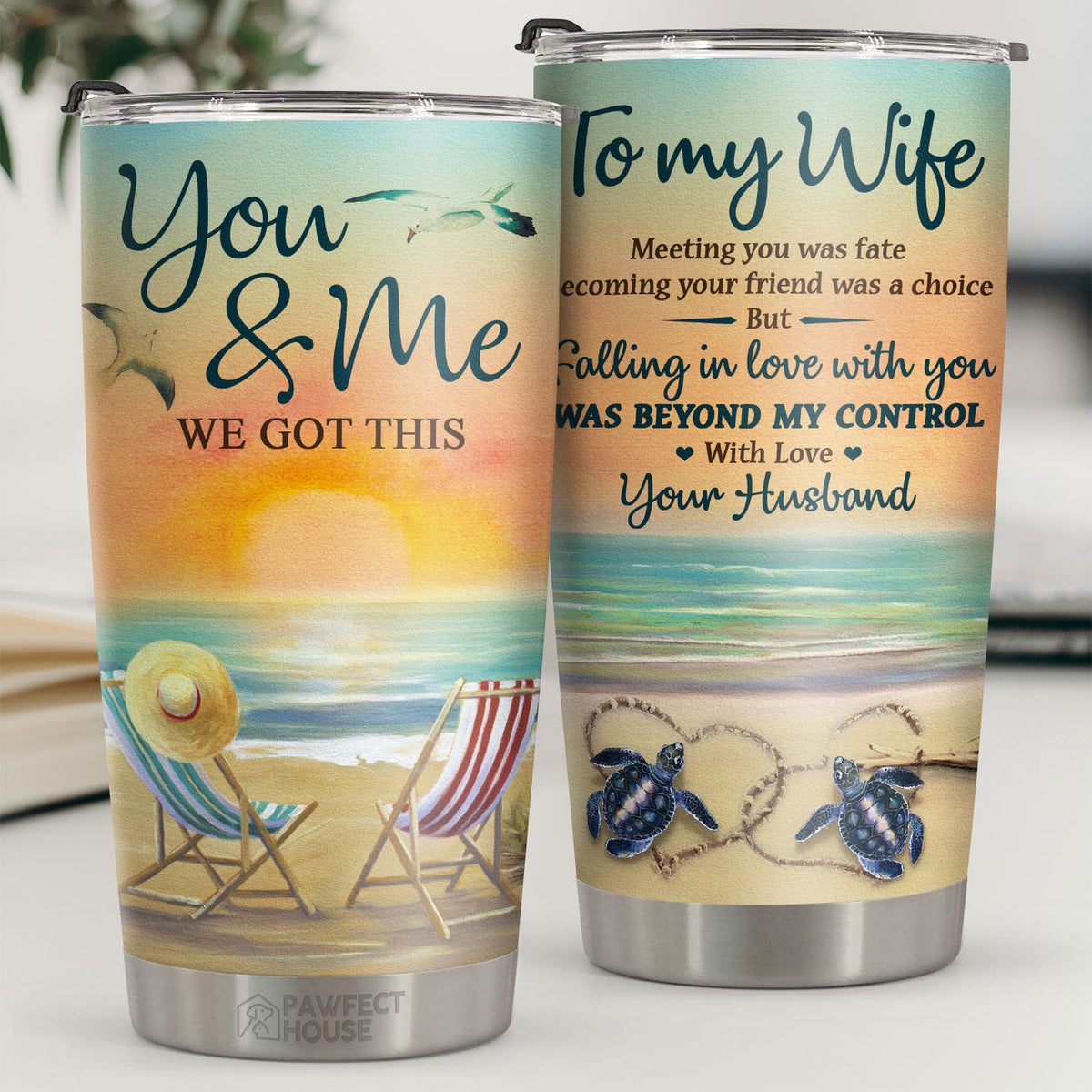 Te rencontrer était le destin, mais tomber amoureux de toi était hors de mon contrôle - Tumbler - Cadeau pour couples, mari et femme