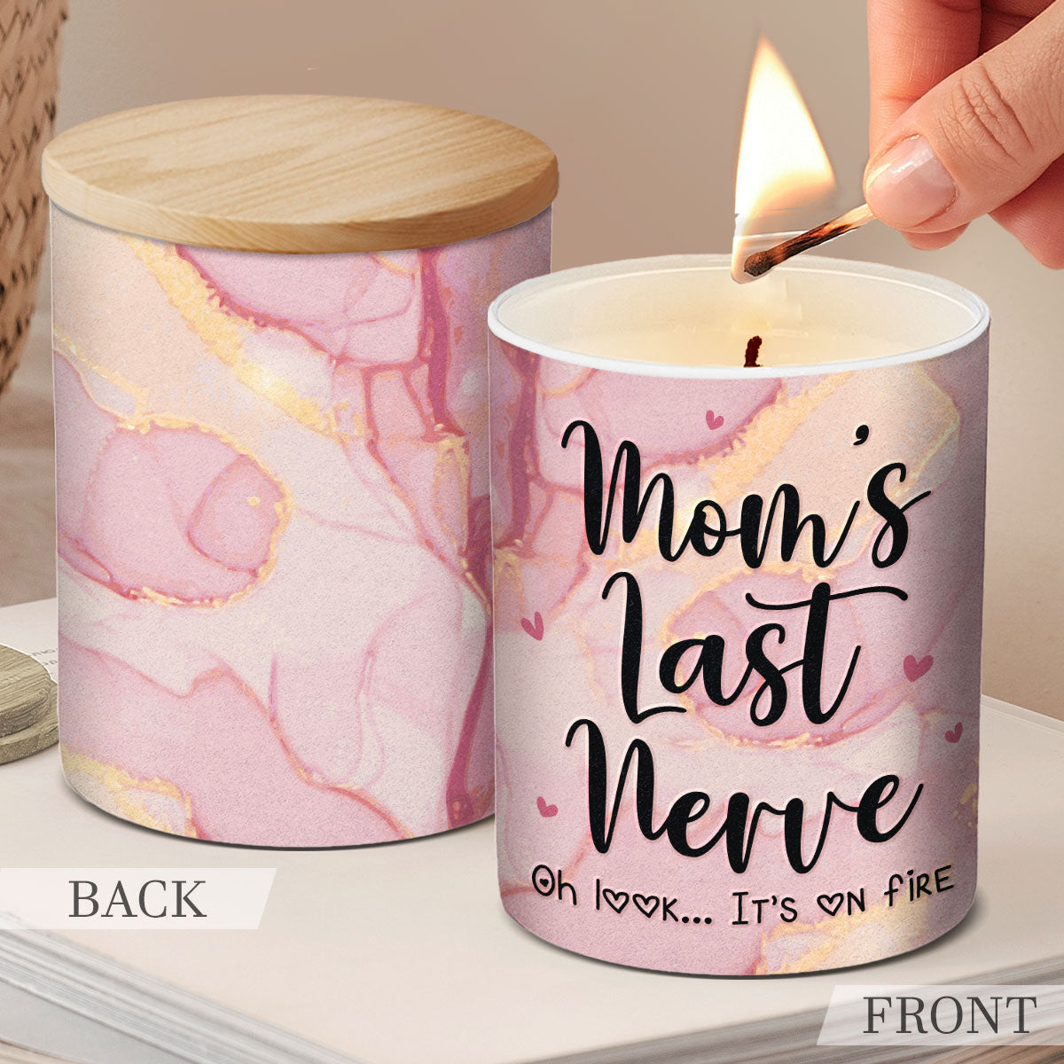 Mom's Last Nerve - Family Smokeless Scented Candle - Mother's Day, Birthday Gift For Mom
