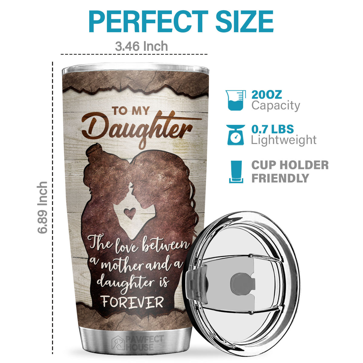 N'oubliez jamais que le plus important est de profiter de la vie - Gobelet - À ma fille, Cadeau pour fille, Cadeau de maman pour fille, Cadeau d'anniversaire pour fille
