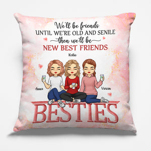 Nous serons amis pour toujours - Oreiller personnalisé Bestie - Cadeau pour meilleures amies, BFF, sœurs