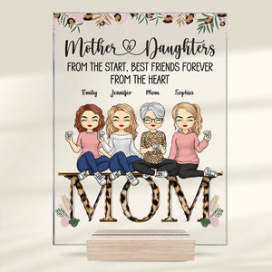 Cela vous rappelle combien nous vous aimons maman - Plaque acrylique personnalisée pour la famille - Cadeau de fête des mères, d'anniversaire pour maman