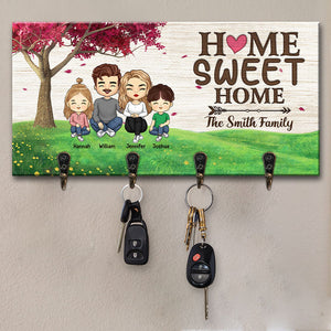 La maison est là où notre histoire commence - Porte-clés personnalisé pour la famille, porte-clés - Cadeau pour les membres de la famille