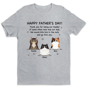 Bonne fête des pères, papa ! - T-shirt, sweat à capuche, sweat-shirt unisexe personnalisé avec chat - Cadeau pour les propriétaires et les amoureux des animaux