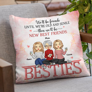 Nous serons amis pour toujours - Oreiller personnalisé Bestie - Cadeau pour meilleures amies, BFF, sœurs