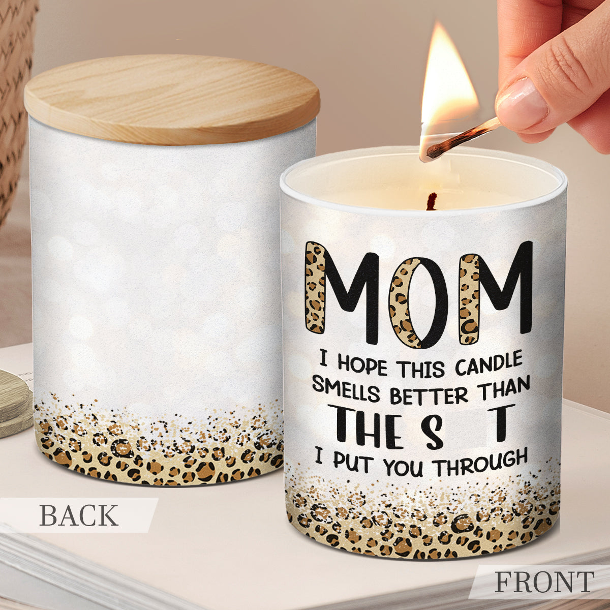 J'espère que cette bougie sent meilleur - Bougie parfumée sans fumée pour la famille - Cadeau d'anniversaire pour maman