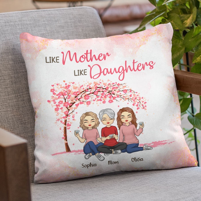 Meilleurs amis pour toujours, du fond du cœur - Coussin personnalisé pour la famille - Cadeau pour la fête des mères