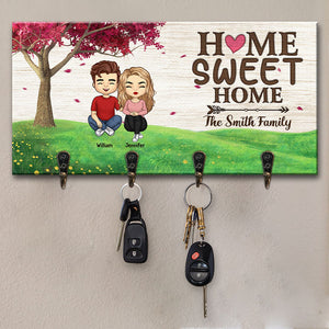 La maison est là où notre histoire commence - Porte-clés personnalisé pour la famille, porte-clés - Cadeau pour les membres de la famille