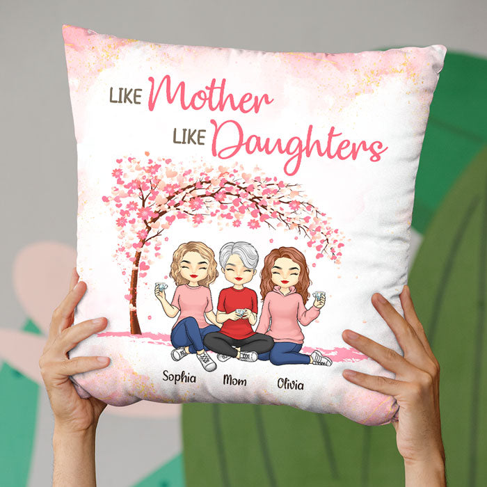 Meilleurs amis pour toujours, du fond du cœur - Coussin personnalisé pour la famille - Cadeau pour la fête des mères