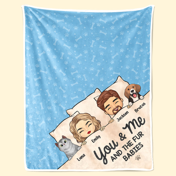 Voici notre couverture câline - Couverture personnalisée pour chien et chat - Cadeau pour propriétaires d'animaux et amoureux des animaux