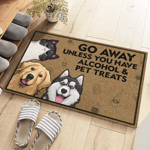 Partez à moins d'avoir de l'alcool et des friandises pour animaux - Tapis décoratif personnalisé pour chien et chat - Cadeau pour propriétaires et amoureux des animaux