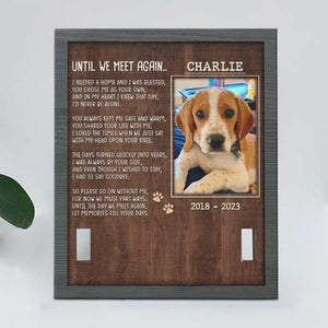 Jusqu'à notre prochaine rencontre - Plaque commémorative personnalisée pour la perte d'un animal de compagnie, cadre pour collier - Télécharger une image, cadeau de condoléances, cadeau pour les propriétaires d'animaux et les amoureux des animaux