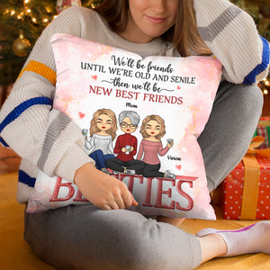 Nous serons amis pour toujours - Oreiller personnalisé Bestie - Cadeau pour meilleures amies, BFF, sœurs