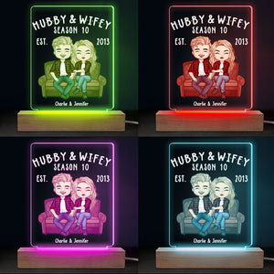 Hubby & Wifey Season - Couple Personalized Custom 3D LED Light - Gift For Husband Wife, Anniversary