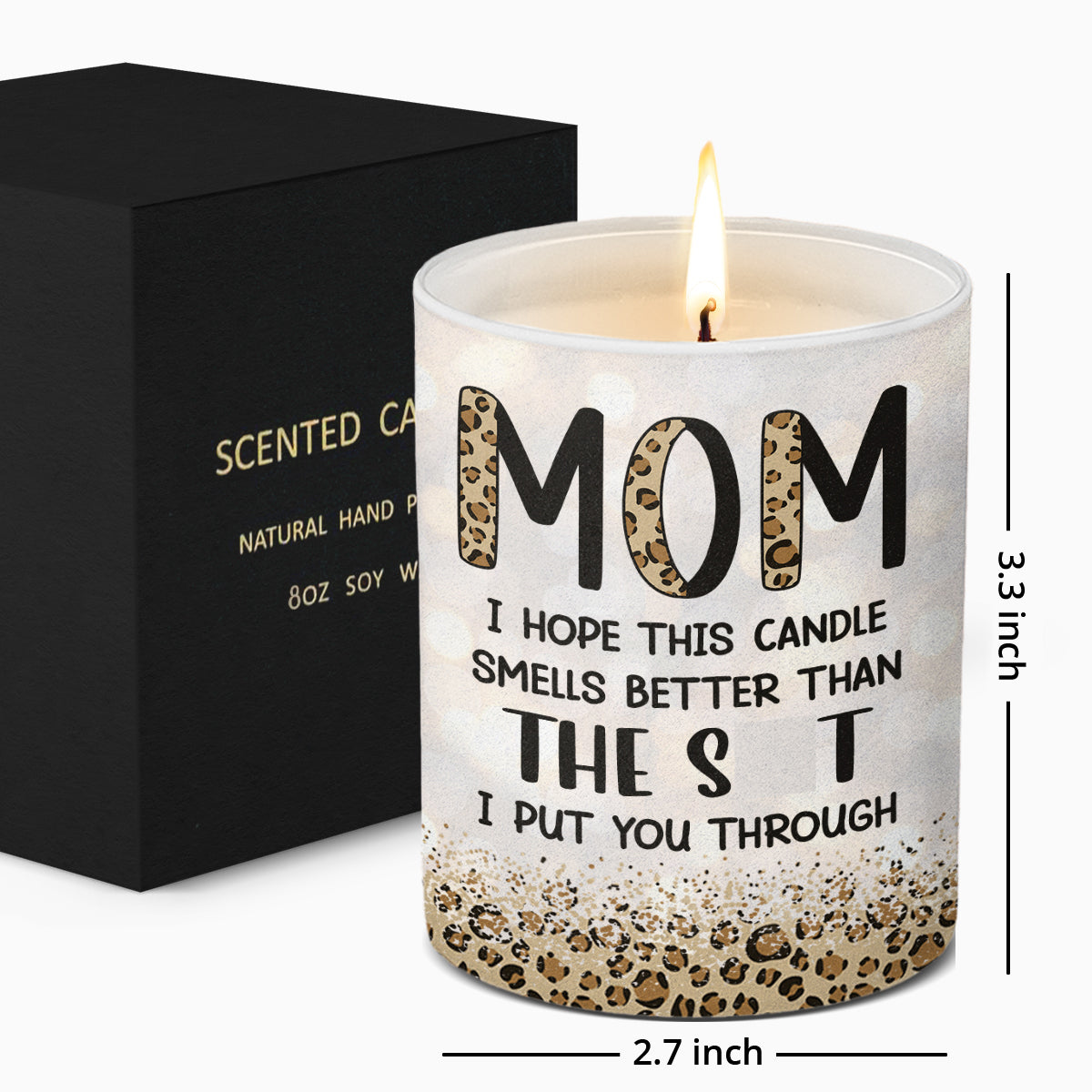 J'espère que cette bougie sent meilleur - Bougie parfumée sans fumée pour la famille - Cadeau d'anniversaire pour maman