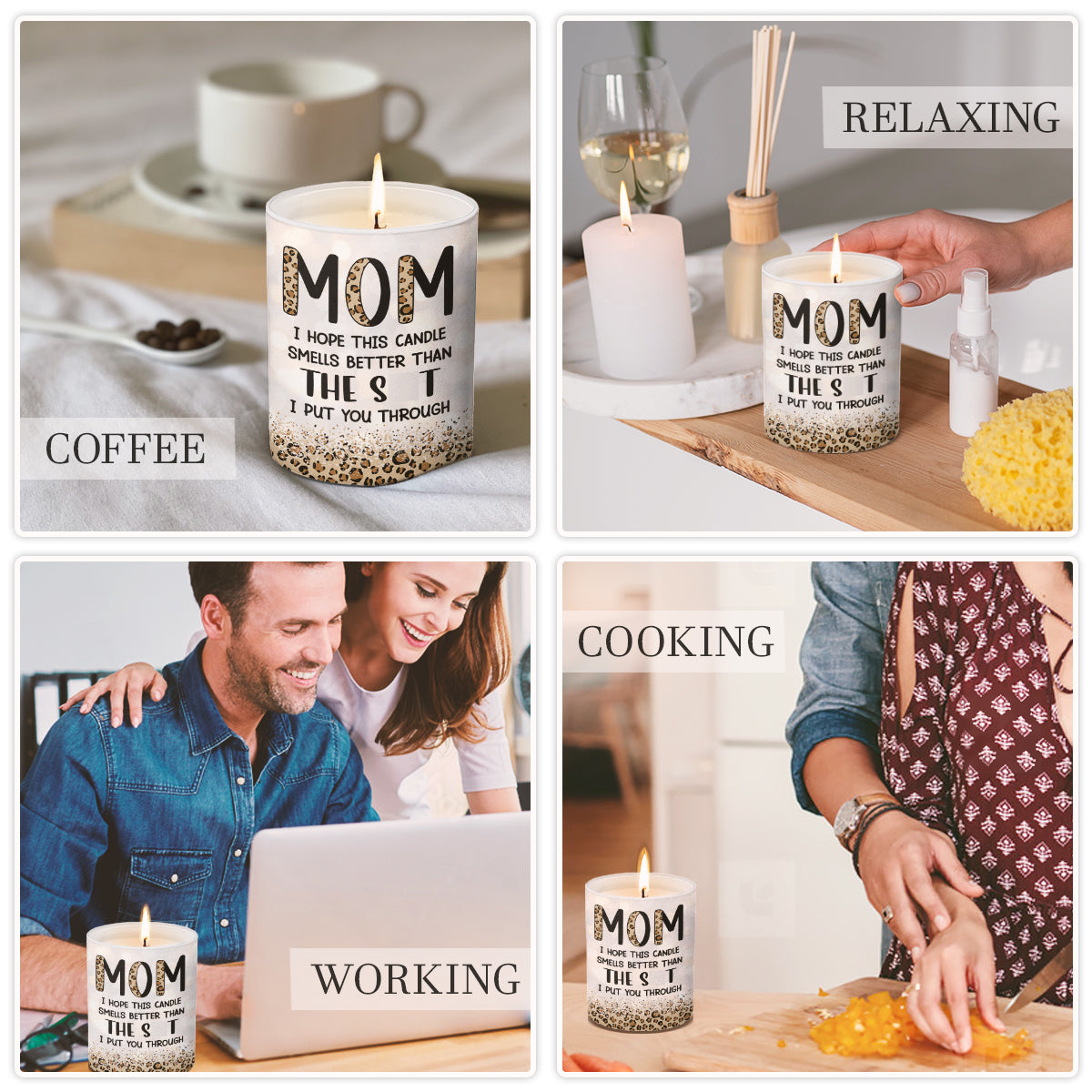 J'espère que cette bougie sent meilleur - Bougie parfumée sans fumée pour la famille - Cadeau d'anniversaire pour maman