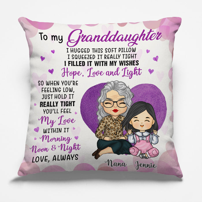 Vous ressentirez mon amour dans cet oreiller - Oreiller personnalisé pour la famille - Cadeau pour les petits-enfants