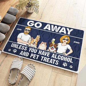 Si vous n'avez pas de friandises pour animaux, partez ! Tapis décoratif personnalisé pour chien et chat ! Cadeau pour les propriétaires et les amoureux des animaux.