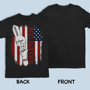Le meilleur papa de tous les temps - T-shirt, sweat à capuche et sweat-shirt unisexe personnalisé avec imprimé au dos - Cadeau d'anniversaire pour papa