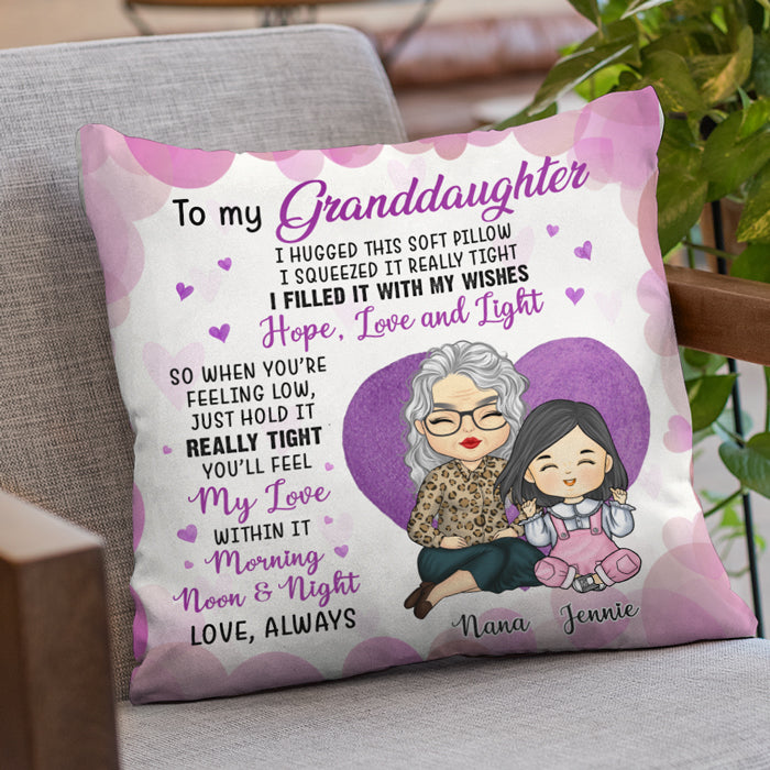 Vous ressentirez mon amour dans cet oreiller - Oreiller personnalisé pour la famille - Cadeau pour les petits-enfants