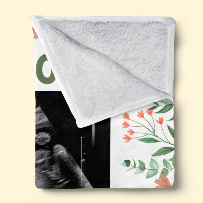Couverture personnalisée - Cadeaux personnalisés pour baby shower, révélation du sexe du bébé pour les nouvelles mamans, les nouveaux papas, les nouveaux parents - Bientôt, je serai blotti contre toi