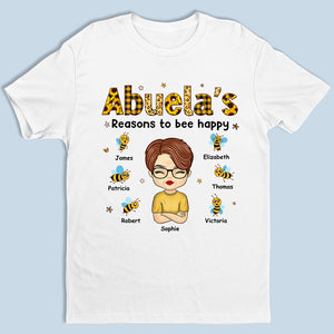Mes raisons d'être heureux - T-shirt, sweat à capuche, sweat-shirt unisexe personnalisé pour la famille - Cadeau de fête des mères, d'anniversaire pour grand-mère