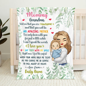 Tu seras une mère formidable - Couverture personnalisée pour bébé - Cadeau de naissance, cadeau pour la première maman