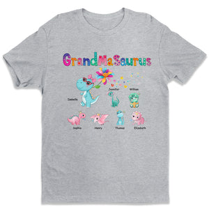 Grandmasaurus &amp; Lil' Cuties - T-shirt unisexe personnalisé pour la famille, sweat à capuche, sweat-shirt - Cadeau de fête des mères, d'anniversaire pour maman, grand-mère
