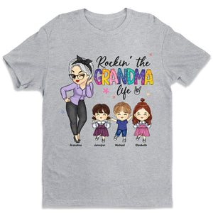 Rokin' The Abuela Life - T-shirt unisexe personnalisé, sweat à capuche, sweat-shirt - Cadeau de fête des mères, d'anniversaire pour maman, grand-mère