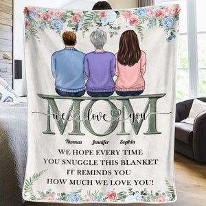 J'espère que tu sais combien nous t'aimons - Couverture personnalisée pour la famille - Cadeau de fête des mères, d'anniversaire pour maman