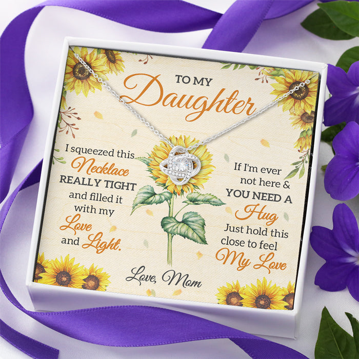 I Filled This One With Love & Light - Family Love Knot Necklace - Gift For Daughter From Mom