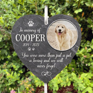 Personalized Memorial Garden Slate & Hook - Cemetery Decorations For Grave, Dog Memorial Gifts, Pet Memorial Stones, Loss Of Dog Sympathy Gift, Dog Memorial Stone