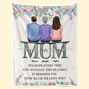 J'espère que tu sais combien nous t'aimons - Couverture personnalisée pour la famille - Cadeau de fête des mères, d'anniversaire pour maman