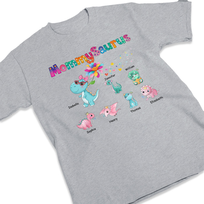 Grandmasaurus &amp; Lil' Cuties - T-shirt unisexe personnalisé pour la famille, sweat à capuche, sweat-shirt - Cadeau de fête des mères, d'anniversaire pour maman, grand-mère