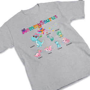 Grandmasaurus &amp; Lil' Cuties - T-shirt unisexe personnalisé pour la famille, sweat à capuche, sweat-shirt - Cadeau de fête des mères, d'anniversaire pour maman, grand-mère