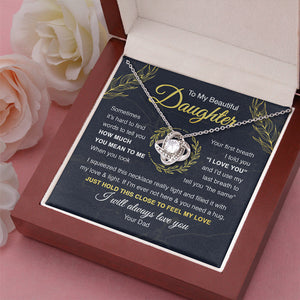 I Will Always Love You - Family Love Knot Necklace - Gift For Daughter From Dad