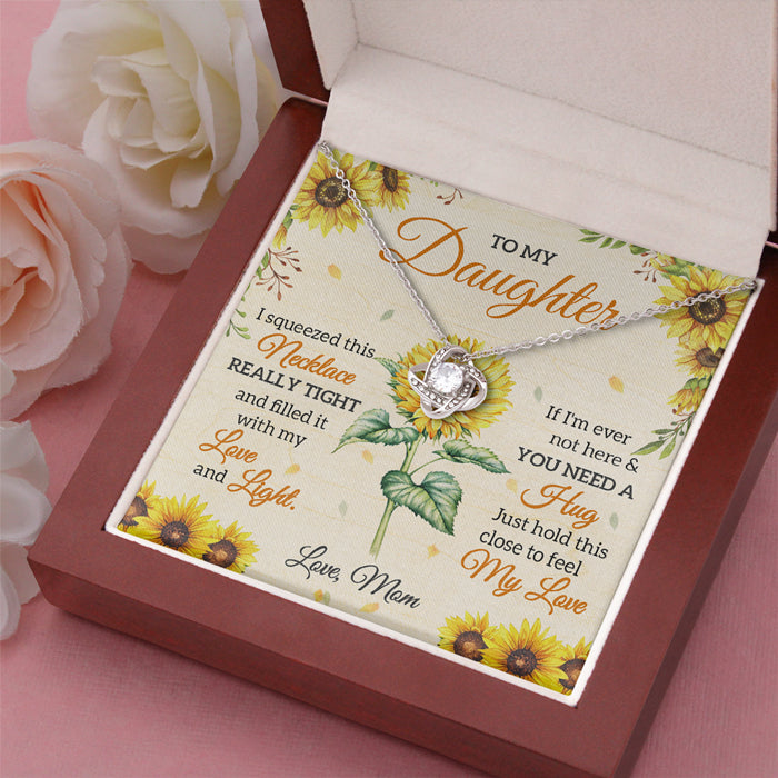 I Filled This One With Love & Light - Family Love Knot Necklace - Gift For Daughter From Mom