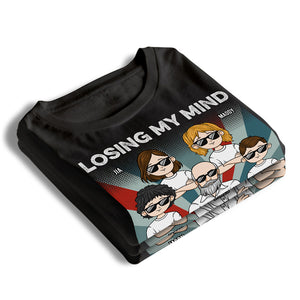 Je perds la tête, un enfant à la fois ! T-shirt, sweat à capuche et sweat-shirt unisexe personnalisé pour la famille ! Cadeau d'anniversaire pour papa et maman