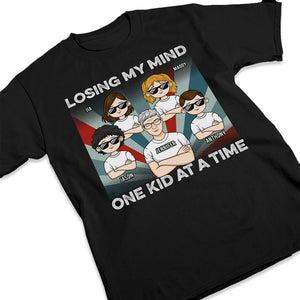 Je perds la tête, un enfant à la fois ! T-shirt, sweat à capuche et sweat-shirt unisexe personnalisé pour la famille ! Cadeau d'anniversaire pour papa et maman