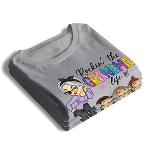 Rokin' The Abuela Life - T-shirt unisexe personnalisé, sweat à capuche, sweat-shirt - Cadeau de fête des mères, d'anniversaire pour maman, grand-mère