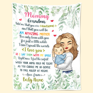 Tu seras une mère formidable - Couverture personnalisée pour bébé - Cadeau de naissance, cadeau pour la première maman