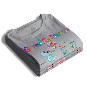 Grandmasaurus &amp; Lil' Cuties - T-shirt unisexe personnalisé pour la famille, sweat à capuche, sweat-shirt - Cadeau de fête des mères, d'anniversaire pour maman, grand-mère