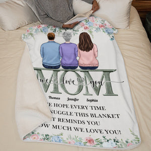 J'espère que tu sais combien nous t'aimons - Couverture personnalisée pour la famille - Cadeau de fête des mères, d'anniversaire pour maman