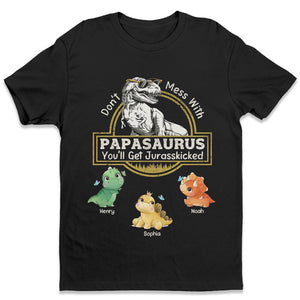Ne plaisante pas avec notre papa - T-shirt unisexe personnalisé, sweat à capuche, sweat-shirt - Cadeau d'anniversaire pour papa, grand-père