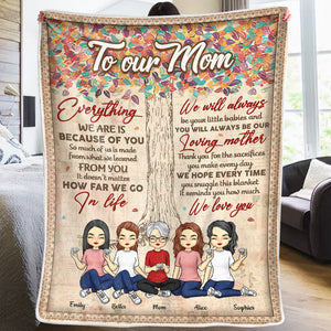 Nous serons toujours vos petits bébés - Couverture personnalisée pour la famille - Cadeau de fête des mères, d'anniversaire pour maman de la part de sa fille