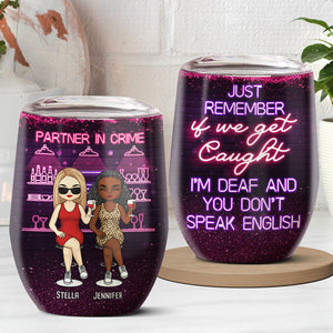 Hé, nous sommes Sage et Hood - Verre à vin personnalisé Bestie - Cadeau pour les meilleures amies, BFF, sœurs