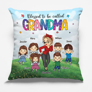 Heureux d'être appelé grand-mère - Coussin personnalisé pour la famille - Cadeau de fête des mères et d'anniversaire pour grand-mère