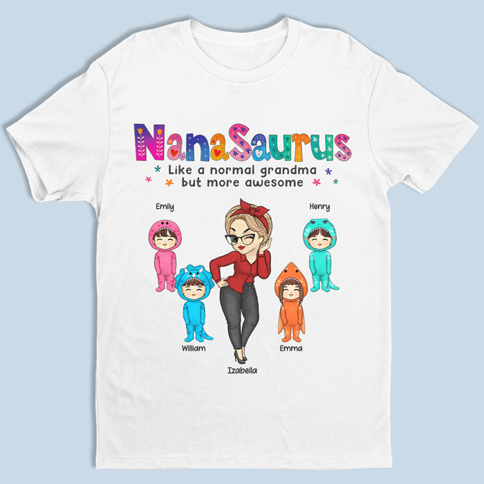 Comme une grand-mère normale, mais en plus géniale - T-shirt unisexe personnalisé pour la famille, sweat à capuche, sweat-shirt - Cadeau de fête des mères, d'anniversaire pour maman, grand-mère