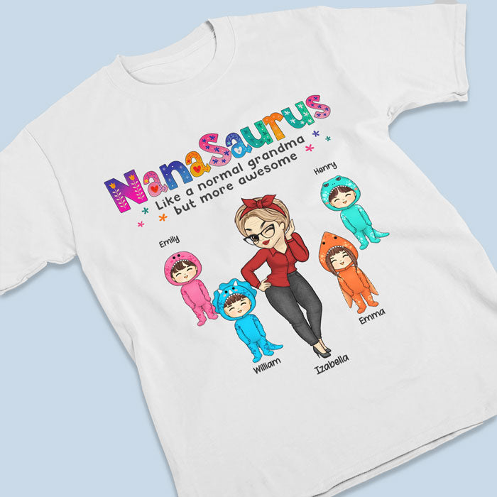 Comme une grand-mère normale, mais en plus géniale - T-shirt unisexe personnalisé pour la famille, sweat à capuche, sweat-shirt - Cadeau de fête des mères, d'anniversaire pour maman, grand-mère