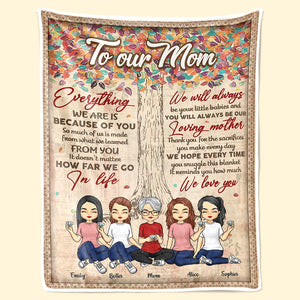 Nous serons toujours vos petits bébés - Couverture personnalisée pour la famille - Cadeau de fête des mères, d'anniversaire pour maman de la part de sa fille