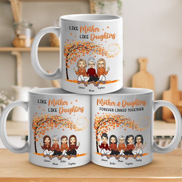 Telle mère, telle fille - Tasse personnalisée pour la famille - Cadeau de fête des mères, d'anniversaire pour maman de la part de sa fille